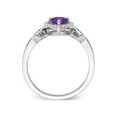 thumbnail image 3 of 2/5 Carat (Ctw) Amethyst Heart Promise Ring in 14K White Gold, 3 of 5
