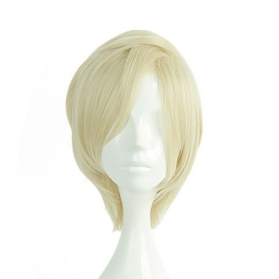Unique Bargains Wigs for Women 12" Beige Wigs with Wig Cap