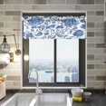 thumbnail image 2 of Coolnut Window Valance -Blue White Floral Kitchen Curtain - Curtains Rod Pocket Blackout Valance Topper Curtains for Kitchen Bathroom, 1 Panel, 54x18in Home Decor, 2 of 6