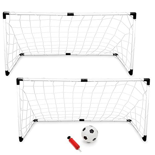 Set of 2 Crown Sporting Goods Pop Up Soccer Goals with 2 Carrying Bags 
