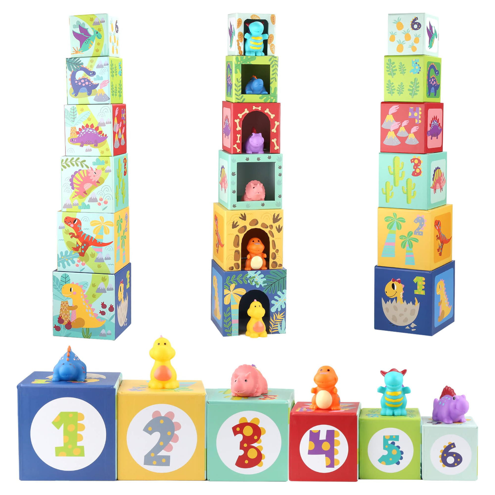 Baby Products Online - Dinosaur Stacking Toys for Toddlers 1-3 Baby  Building Blocks Baby Toys 6-12 12-18 Months Nesting Boxes Montessori Toys  for 12-Year-Old Boys 3-Year-Old Girls Grade - Kideno