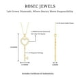 thumbnail image 4 of Rosec Jewels Lab Grown Diamond Heart Key Pendant Necklace - with Chain - Ready to Gift, 10K Yellow Gold, 4 of 7
