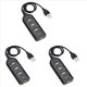 thumbnail image 1 of 3X USB Hub 2.0 Divisor de Concentrador de Alta Velocidad Adaptador de Concentrador USB de 4 Puertos para Computadora PortáTil Receptor Accesorios de Computadora Negro, 1 of 4