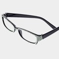 thumbnail image 1 of Black  Chrysolite Crystal Pave Rectangular Reading Glasses I, 1 of 1