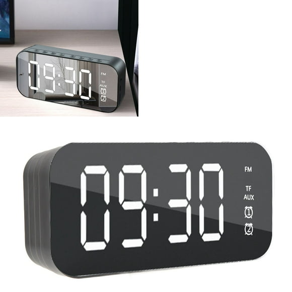 Altavoz de relaj de alarma de superficie espejo, altavoz de relaj de alarma digital elegante de moda altavoz portátil para teléfono mópil