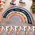 thumbnail image 4 of Door Carpet Water Absorbent Dirty Resistance Helpful Semicircle Rainbow Home Entry Door Mat Dustproof Foot Mat, 4 of 5