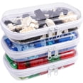 thumbnail image 1 of Clear Hard Shell Zipper Case,3PCS Transparent Clear Zipper Pouches,Hard Side Plastic Case Set,Portable Travel Storage Organizer Bins, 1 of 7