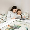 thumbnail image 4 of Homewish Countryside Floral 7 Pieces Bedding Comforter Set,Mallard Duck Full Bedding Set,Green Beige Fitted Sheet Flat Sheet For Teens,Ultra Soft Home Decor Reversible, 4 of 8