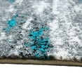 thumbnail image 5 of Masada Rugs Area Rug Modern Contemporary Design 1102 Grey White Black Turquoise Accent (2 Feet X 7 Feet 3 Inch) Runner, 5 of 6