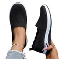 thumbnail image 3 of XUNKUSGA Womens Shoes Fashion Scalloped Collar Slip On Shoes For Women Lightweight Breathable Casual Knit Non Slip Walking Shoes Women,7, 3 of 8