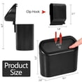 thumbnail image 3 of LONGRUI Mini Car Trash Can with Lid – Small Push-Type Auto Garbage Bin with Clip, Compact Vehicle Trash Container for Car Door, Console, or Desk, Black, 3 of 8