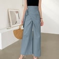 thumbnail image 2 of VEKDONE Pantalon Long en Coton et Lin pour Femmes Bleu G, 2 of 7