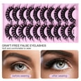 thumbnail image 5 of Pestañas postizas con efecto rizado y esponjoso, pestañas postizas para extensiones de pestañas de maquillaje, paquete de 10 pares, 5 of 5