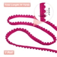 thumbnail image 2 of Uxcell Cinta de Pom Pom de 8.5 Yardas, 0.5" de Ancho, Cinta de Fleco de Bola de Pom Pom Rojo Rosa para Manualidades de DIY, Cortinas, Ropa, Decoración del Hogar, 2 of 7