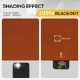thumbnail image 5 of Yakamok 100% Blackout Curtains for Bedroom 63 Inch Length, Total Light Blocking Drapes with Black Backing, Thermal Insulated Solid Grommet Panels for Living Room, 42Wx63L,Burnt Orange, 2 Panels, 5 of 7
