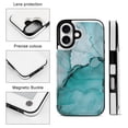 thumbnail image 3 of Compatible with iPhone 11 12 13 mini 14 15 16 Pro Max Plus Wallet Case with Card Holder, PU Leather Kickstand Card Slots Case ( Marble Pattern Blue Gold, iPhone 14 Plus), 3 of 7