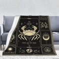 thumbnail image 2 of Cancer Constellation Blanket Lightweight Microfiber Astrology Blanket Cancer Zodiac Sun and Moon Decor Birthday Graduation Meaningful Gifts Cancer Gifts for Women Men 50"X60", 2 of 6