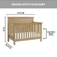thumbnail image 4 of Soho Baby Everlee 4-In-1 Convertible Crib In Honey Wood, 4 of 6