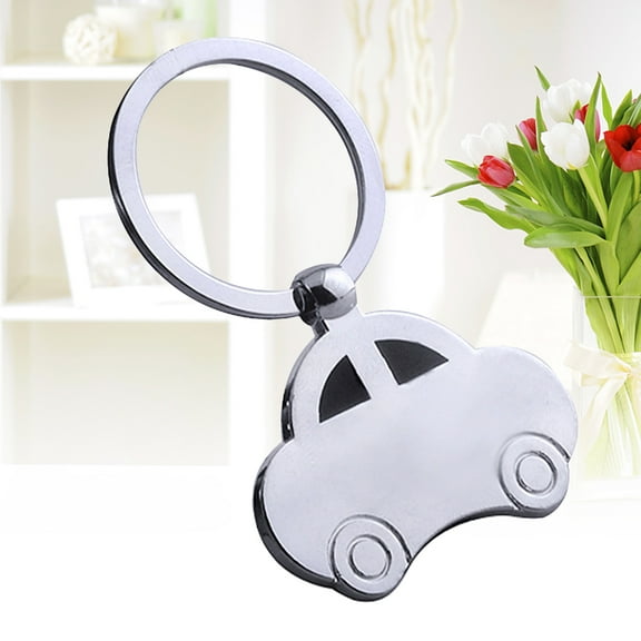 WHAMVOX Beetle Car Keyring Metal Keychain Cool Car Keyring Purse Bag Pendant Decoration Creative Gift Keyfob (Silver)