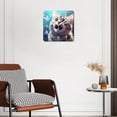 thumbnail image 3 of 12 Inch Wall Clock Battery Operated Silent Clock Decorative for Office, Kitchen, Outdoor, Living Room，Portrait of Cat Butterflies Cute Drawing, 3 of 4