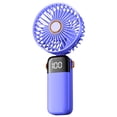 thumbnail image 2 of ¡Precios Más Bajos!, Ventilador plegable con pantalla digital, recargable por USB, de 5 velocidades, pequeño, portátil y de mano Akmoler, 2 of 8