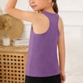 thumbnail image 2 of Grblisyd Girls Athletic Tank Tops Kids Racerback Sleeveless Workout Running Sports Shirts 1-13 Years, 2 of 6