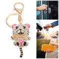thumbnail image 4 of Colgantes de llavero Llavero de diaColgantes de llavero, llavero con forma de tigre pequeo y lindo con forma de animal con diamantes de imitación tachonados para regalo para decoración, 4 of 8
