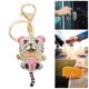 thumbnail image 4 of Colgantes De Llavero, Llavero Con Forma De Tigre Pequeño Y Lindo Con Forma De Animal Con Diamantes De Imitación Tachonados Para Regalo Para Decoración De Bolsos Para Colgantes OTVIAP Rosa, 4 of 8