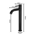 thumbnail image 5 of Black Sink Faucet Bathroom Counter Faucet Single Cold Water Stainless Steel Single Hole, 5 of 5
