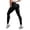 Black, variant on TGPMGRZ Scrunch Workout Leggings for Women High Waisted Lifting V Back Waist Seamless Gym Yoga Leggings Green Size S