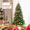 thumbnail image 3 of Costway 6FT Pre-Lit Artificial Christmas Tree 9 Lighting Modes w/ 300 LED Lights & Timer, 3 of 10