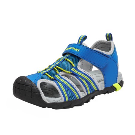 

Dream Pairs Kids Boys Girls Athletic Sandals Toddler Summer Beach Slippers Flip Shoes 170813-K ROYAL/NEON/GREEN/LIGHT/GREY Size 13