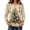 CJK36-Khaki, variant on Lumtrix Vintage Christmas Shirts For Women Long Sleeve Dressy Casual Graphic Crewneck Xmas Party Dress Vermilion M