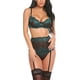 thumbnail image 4 of Conjunto de lencería para mujer con ligueros, sujetador sexy y bragas con aros, 4 of 7