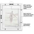 thumbnail image 4 of Americanflat 11" x 14" Two-Sided Floating Picture Frame to Display Photos, Wall Art, and Pressed Flowers - White, 4 of 6