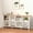 White, variant on 8-Cube Bookcase, Farmhouse Wooden Bookshelf Low Storage Organizer, 59" Horizontal White Console with Legs, Hallway Book Case for Entryway, Display Cabinet for Living Room (Black, 8-Cube)