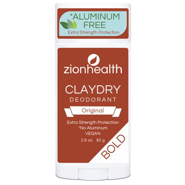 Zion Health Clay Dry Bold Original Vegan Deodorant 2.8 Oz.