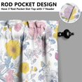 thumbnail image 5 of Pioneer Kitchen Curtains and Valance Set 24 Inch Tier Floral Flowers Curtains Small Drapes for Cafe Living Room Bathroom Farmhouse 3 Pieces Set Rod Pocket, 5 of 6