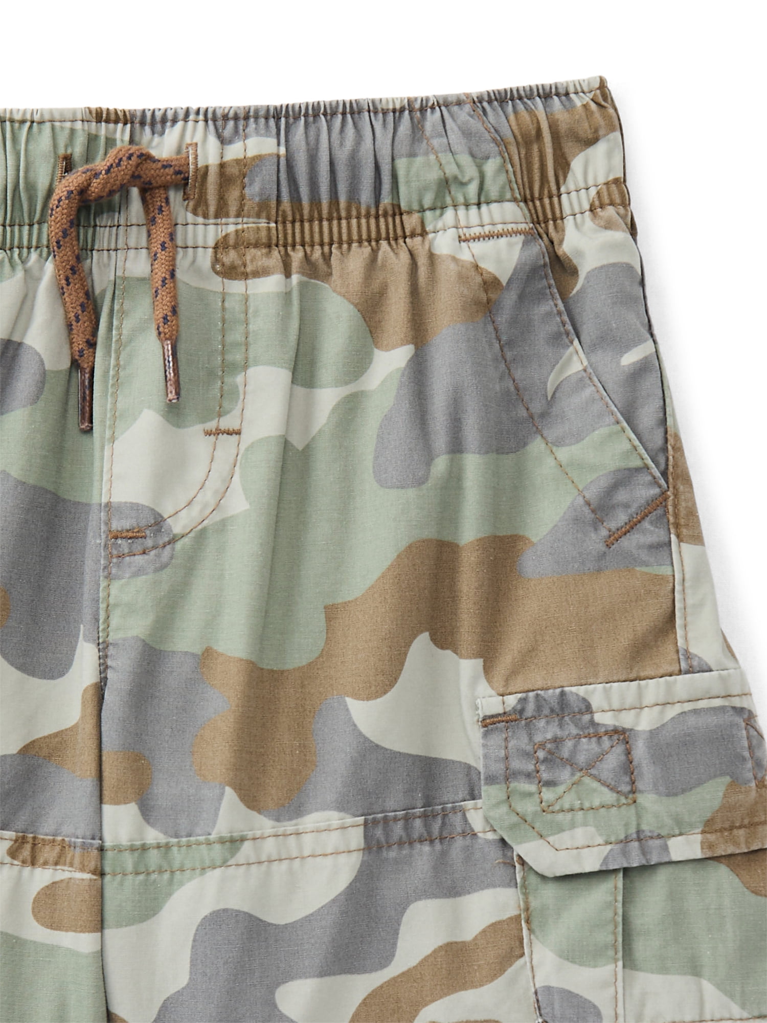 Wonder Nation Boys Soft Cargo Shorts, Sizes XS-XXL & Husky