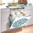 thumbnail image 4 of Dishwasher Magnet Cover Magnetic Fridge Door Cover Home Kitchen Decor Mandala Peacock Feathers 23"x 26", 4 of 6