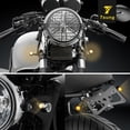 thumbnail image 5 of Mini Motorcycle Turn Signals LED Light Micro Blinkers for Front/Rear Universal Aftermarket Small Indicator for Cafe Racer Bobber Cruiser Street Bikes (Black-Smoked Lens), 5 of 5