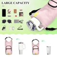 thumbnail image 4 of Iauyy Adjustable Strap Water Bottle Carrier Holder Pouch Bag for Outdoor Hiking Sports, Pink-easter Eggs, 20-40oz, 4 of 7