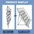 thumbnail image 4 of NEESEEYEE 6 Tier Wire Magazine Rack - Comic Book Rack Wide Wire Tabletop Display Rack for Exhibitions Office Table Top Book Brochure Literature Comic Greeting Card Shelf Holder Stand, 4 of 8