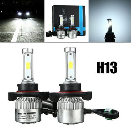 2x Car COB LED Headlight Kit Light Bulbs Night Lighting Car Driving Fog Light Lamp 72W 16000LM