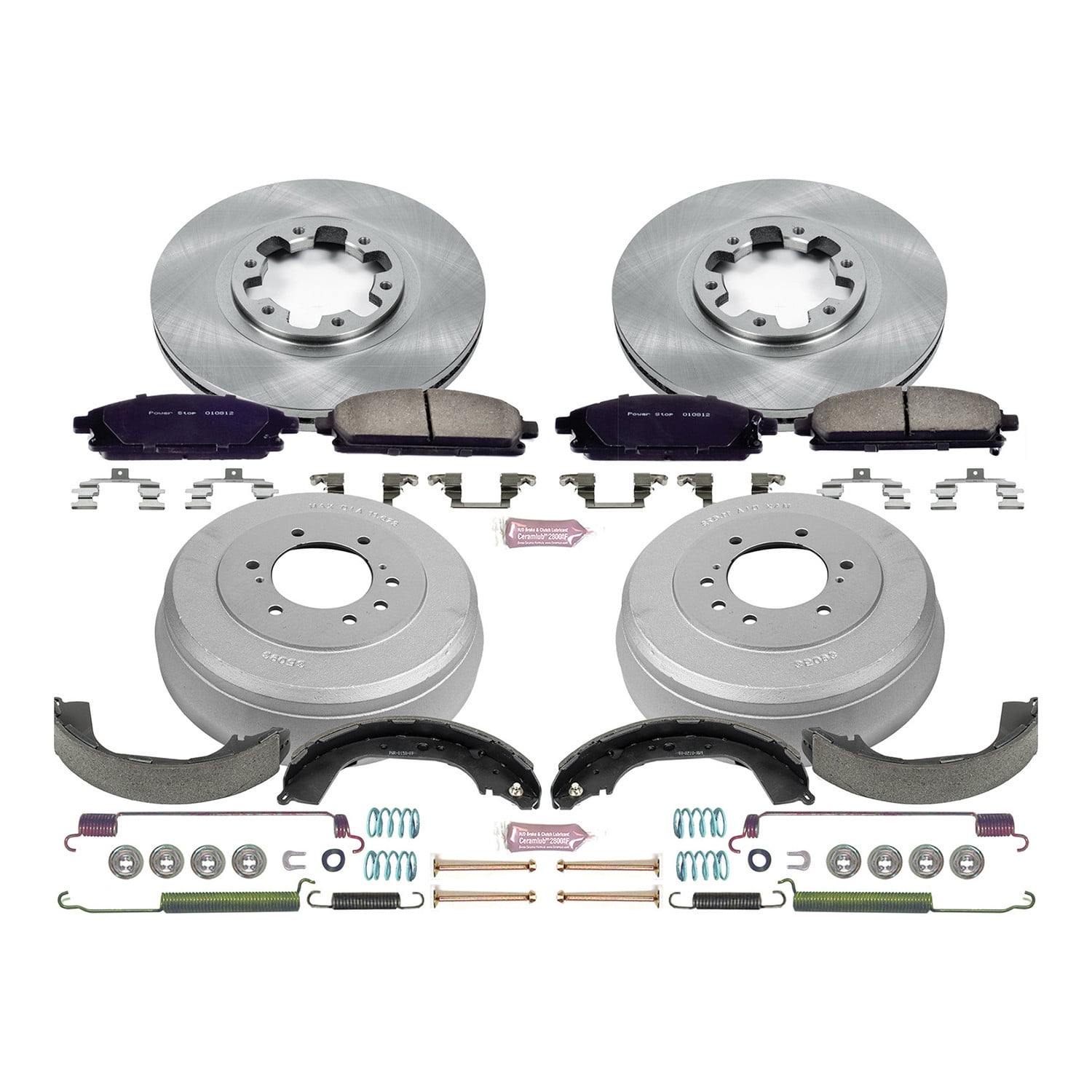 Power Stop Front and Rear Stock Replacement Drum and Shoe Kit KOE15115DK