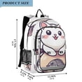 thumbnail image 2 of FORMRS Unisex School Backpack 17" Student Travel Bag with Laptop Compartment, White Cute Cat, 2 of 7