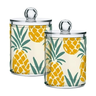 Neon Colored Pineapples Translucent Plastic Cans Storage Canisters
