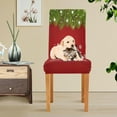 thumbnail image 6 of Merry Christmas Dining Room Chair Covers Set of 4,Stretchable Removable Washable Spandex Kitchen Chair Protector Slipcovers for Restaurant,Hotel,Ceremony,Christmas,Festival Decoration, 6 of 6