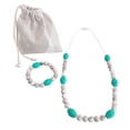 thumbnail image 1 of Collar y Pulsera mordedera sensorial Mola, Blanco, Cuentas de silicón Grado alimenticio, 1 of 4