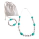 thumbnail image 1 of Collar y Pulsera mordedera sensorial Mola, Blanco, Cuentas de silicón Grado alimenticio, 1 of 4